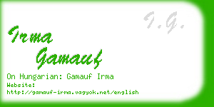 irma gamauf business card